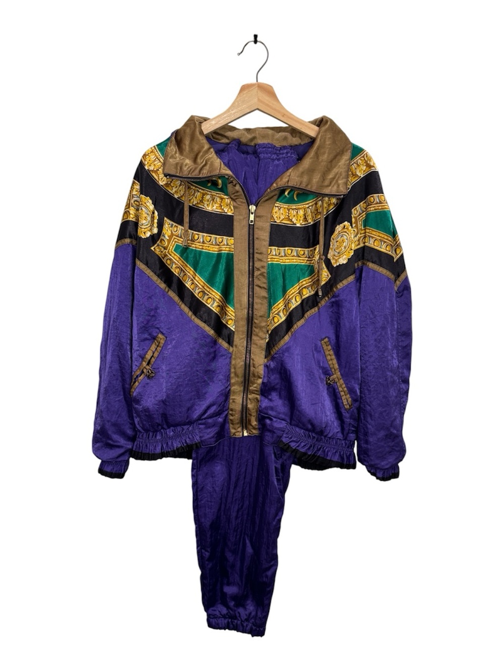 Vintage 90s Giacca Sport Baroque Tracksuit Set Small Windbreaker